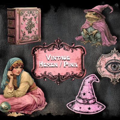 Sticker Set - Vintage Hexen 7 - Hologramm