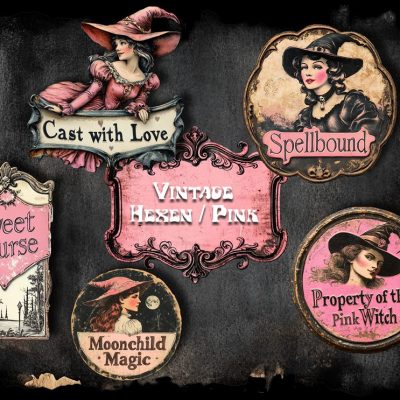 Sticker Set - Vintage Hexen 9 - Hologramm