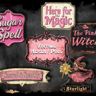 Sticker Set - Vintage Hexen 10 - Hologramm