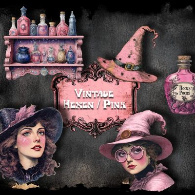 Sticker Set - Vintage Hexen 5 - Hologramm