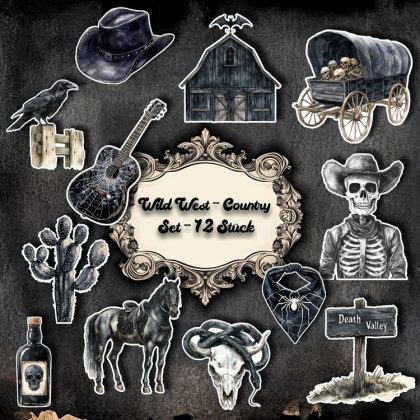 Sticker Set - Gothic-Country 2 - Hologramm