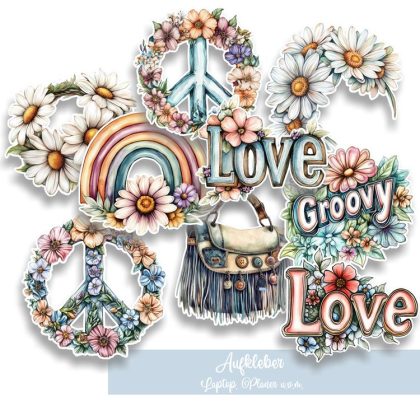 Aufkleber - Flower Power