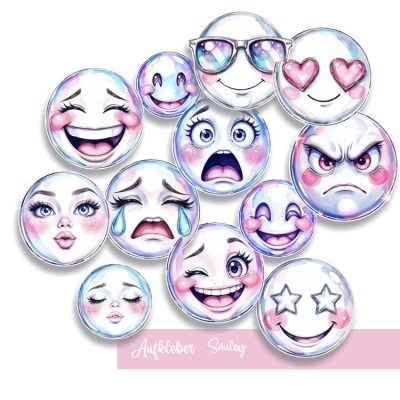 Aufkleber - Smiley