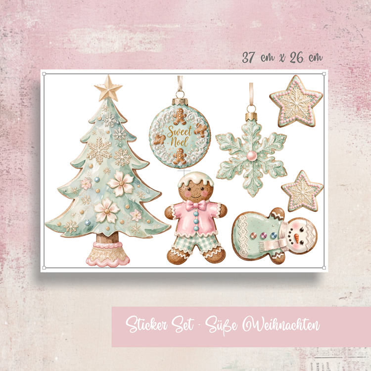 Sticker Bogen DIN A3 - Süße Weihnachten