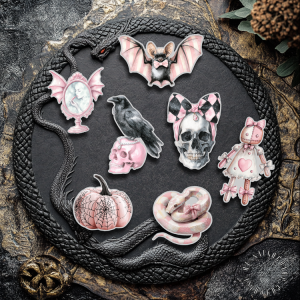 Sticker-Set - Ghost Rosa - 7 Stück