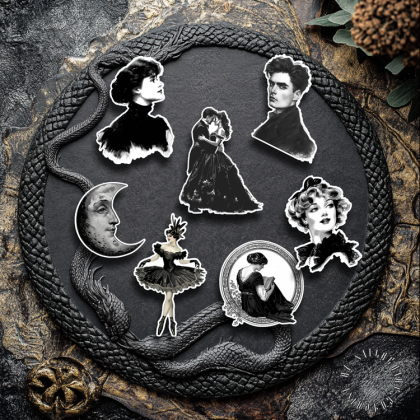Sticker-Set - Gothic Viktorianisch - 7 Stück
