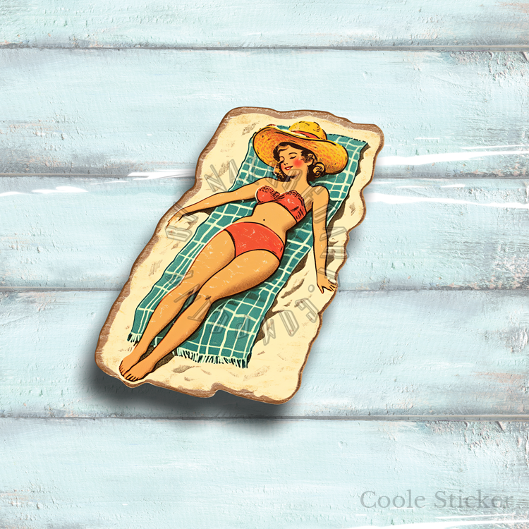 Sticker-Set - Retro Beach - 7 Stück – Bild 3