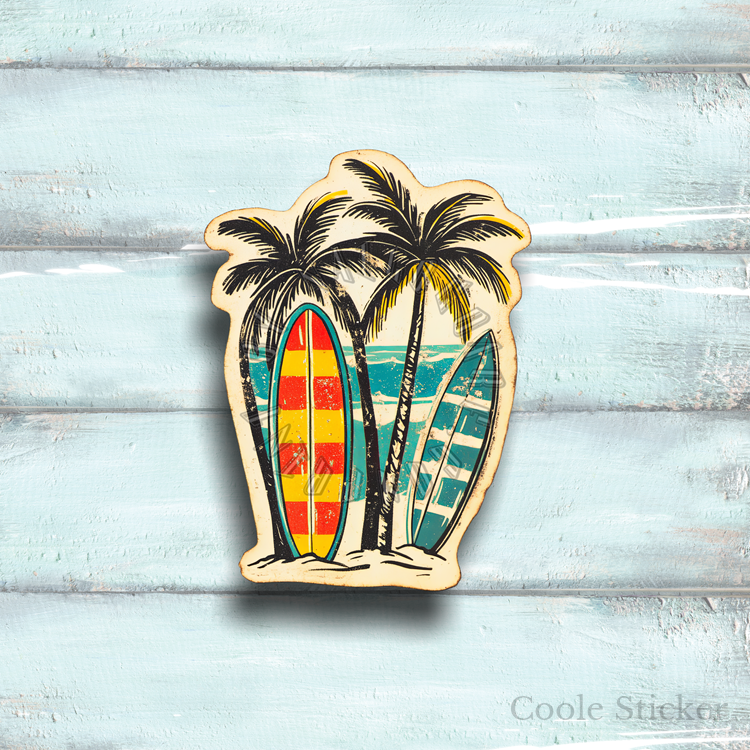 Sticker-Set - Retro Beach - 7 Stück – Bild 7