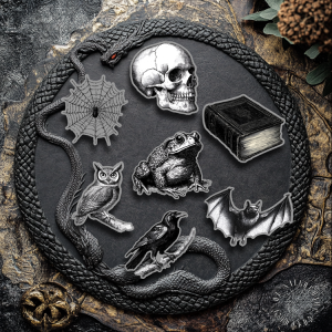 Sticker-Set - Gothic Halloween - 7 Stück