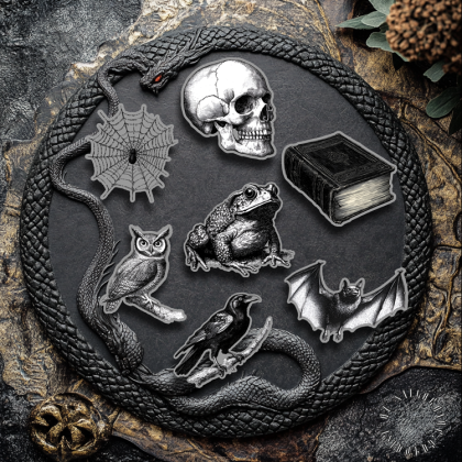 Sticker-Set - Gothic Halloween - 7 Stück